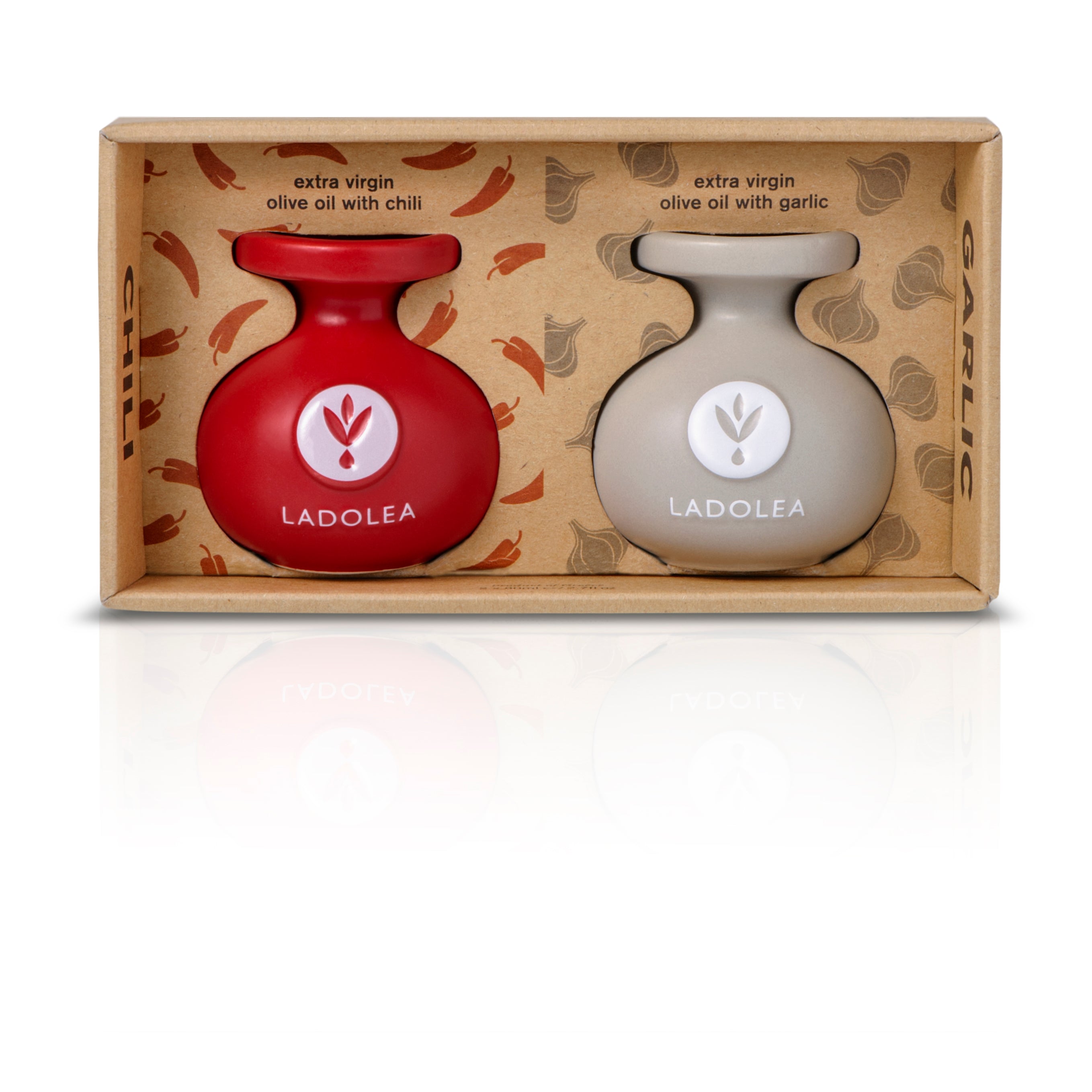 Giftset - Extra vierge olijfolie met chili & knoflook