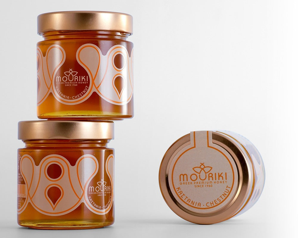 Premium kastanjehoning - 100% natuurlijke Griekse honing - 300 g