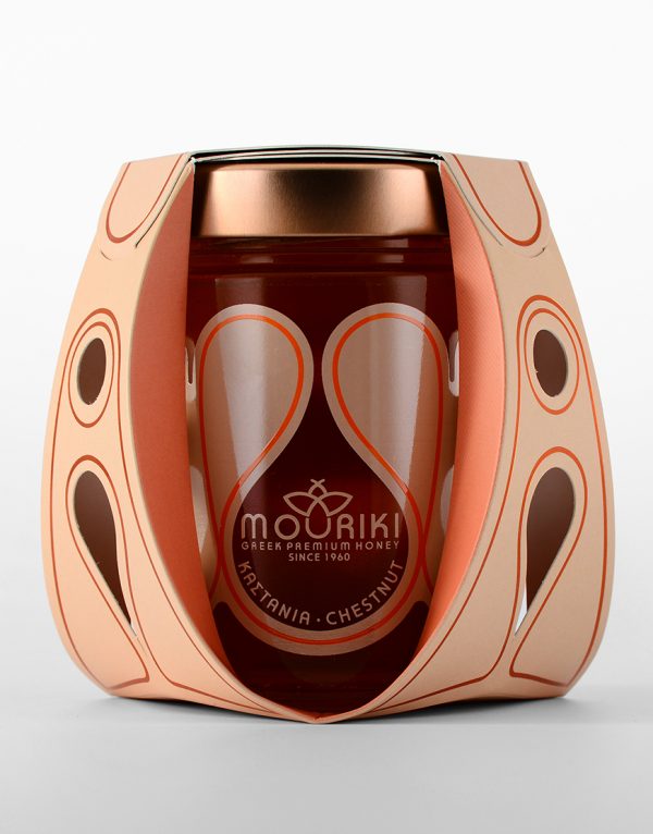 Premium kastanjehoning - 100% natuurlijke Griekse honing - 450 g (cadeauverpakking)