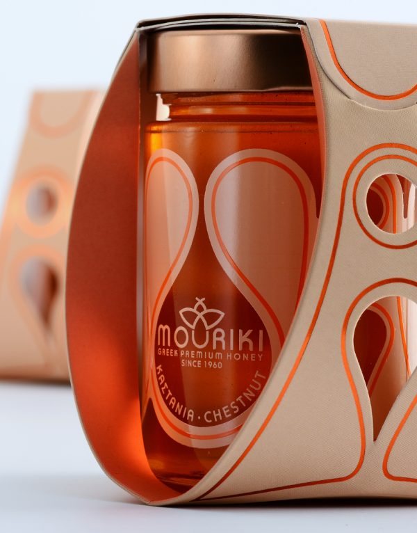 Premium kastanjehoning - 100% natuurlijke Griekse honing - 450 g (cadeauverpakking)