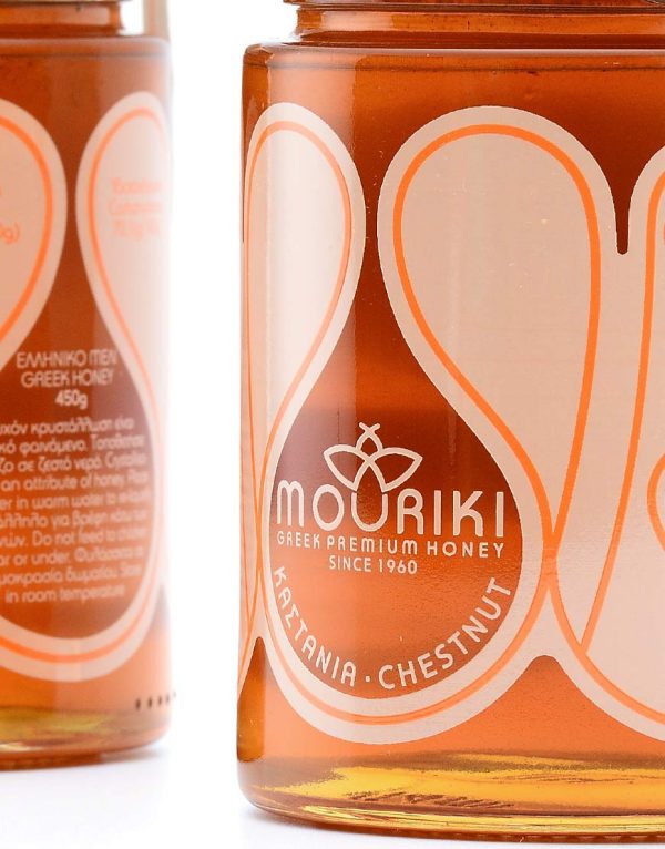 Premium kastanjehoning - 100% natuurlijke Griekse honing - 450 gr