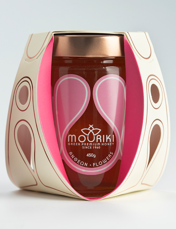 Premium bloemenhoning - 100% natuurlijke Griekse honing - 450 g (cadeauverpakking)