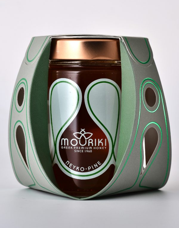 Premium dennenhoning - 100% natuurlijke Griekse honing - 450 g (cadeauverpakking)