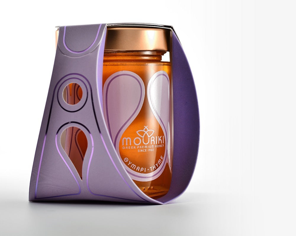 Premium tijmhoning - 100% natuurlijke Griekse honing - 450 g (cadeauverpakking)