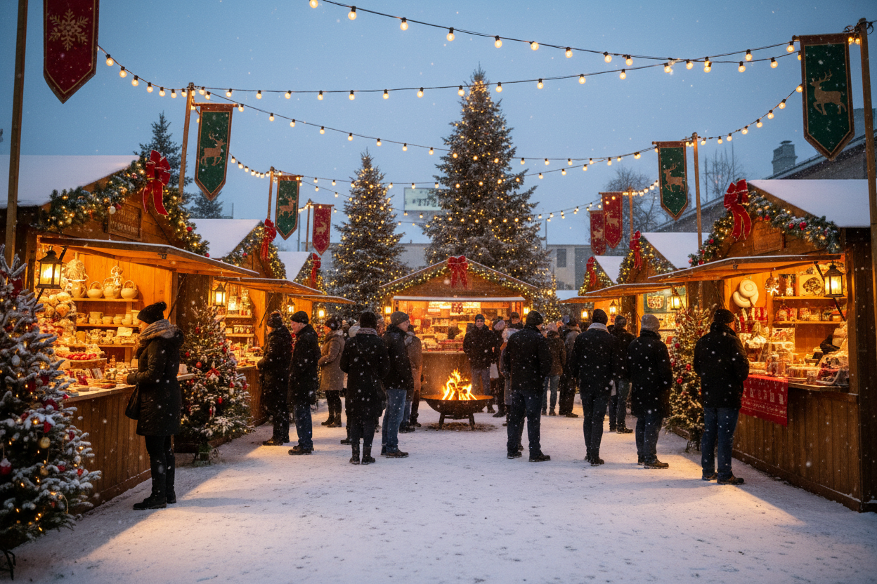 Maak een afbeelding van de winterfair